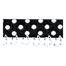Biais tape lace finish through dots black 714861201